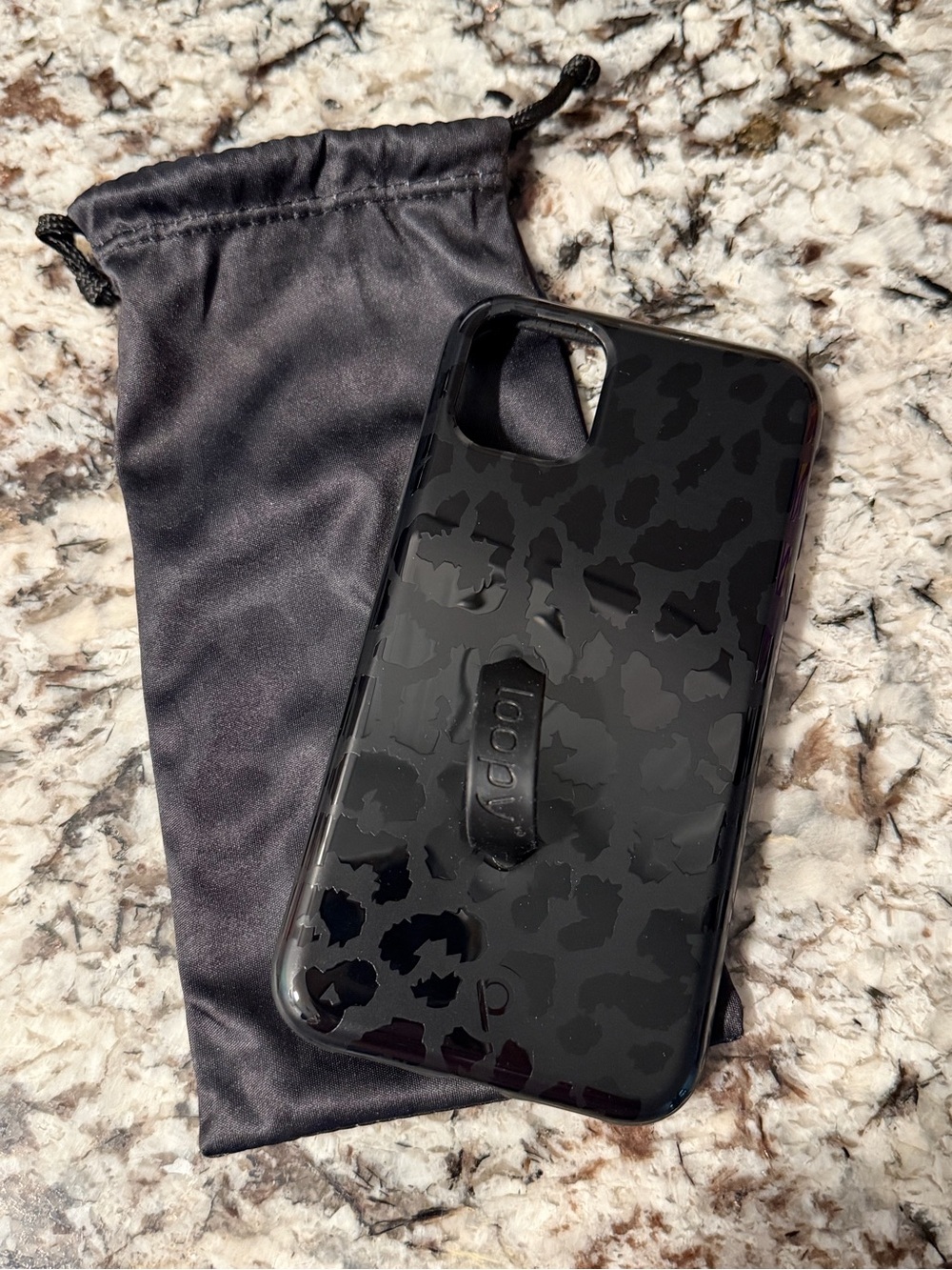 Loopy Black Leopard Print IPhone 11 Case